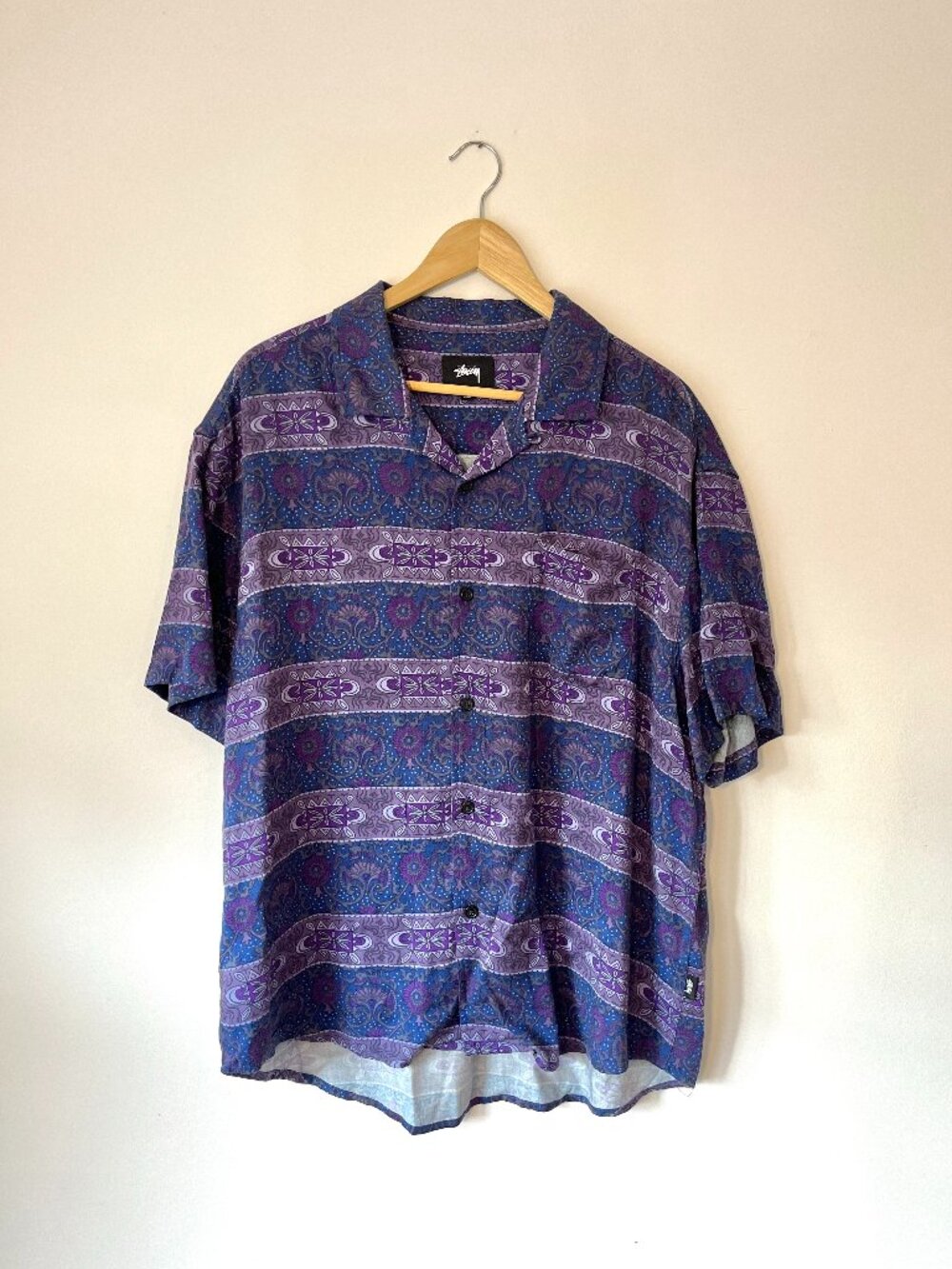 Stussy Baroque Print Camp Collar Shirt